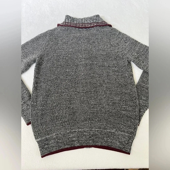 Victoria’s Secret Gray Maroon Patch Varsity Cardigan Sz Small Like New Academia - Picture 11 of 13